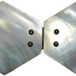 2-1 Two-piece Clasp - Shell - Linear Shape (3 x 1-1/2")