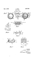 Button Cover Patent: 1951 - Ornamental Button Cover