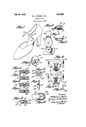 Shoe Button Cover Patent: 1928 -  Button Cover
