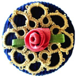 5-3 Woven Cover   (1-5/8") Tatting & Ribbon Worked