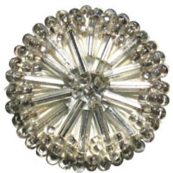 5-7.1 Beads - Clear Glass - Spoke Design  (1-1/8")