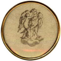 8-4.2 Shield - Ink on Silk 18th Century (1-3/8")