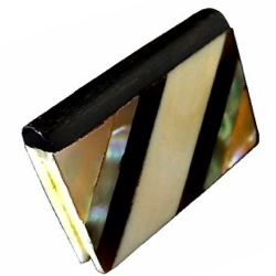6-1.1 Non-separable - Hinged Foot - Celluloid with shell inlay (1 x 5/8")