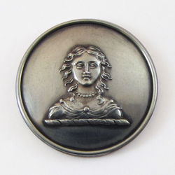 25-5.2.2.4 Other pictorials (corresponds to Sec. 20 - Heads) - Woman's head & shoulders surmounting a torse - silver-plated copper - 1"