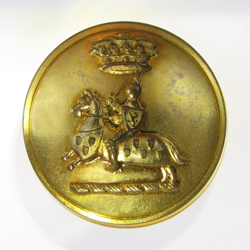 25-5.2.2.4 Other pictorials (corresponds to Sec. 20 - Transportation - Human) - Knight on horseback surmounting a torse with a Duke's Coronet of Rank - gilded brass - 1"