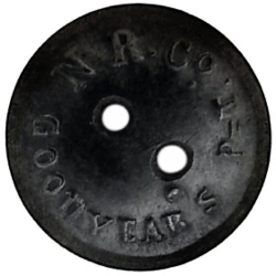 15-4.1 Rubber - Back Marks - "N.R.Co. - Goodyear's - P=T"