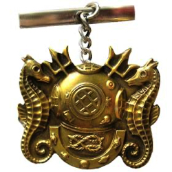 9-3 Unlisted - Tie Tack - Brass - US Navy Divers (7/8")