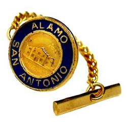 9-3 Unlisted - Tie Tack - Yellow Metal with Paint DF - Alamo Verbal (5/8")